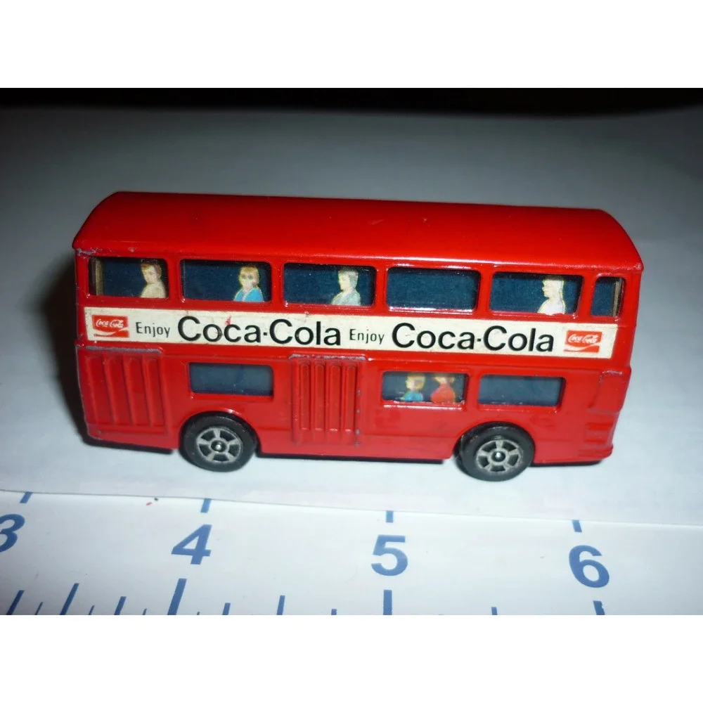 Vintage Coca Cola Red Double‎ Decker Bus Diecast Fleetline Corgi Juniors Daimler